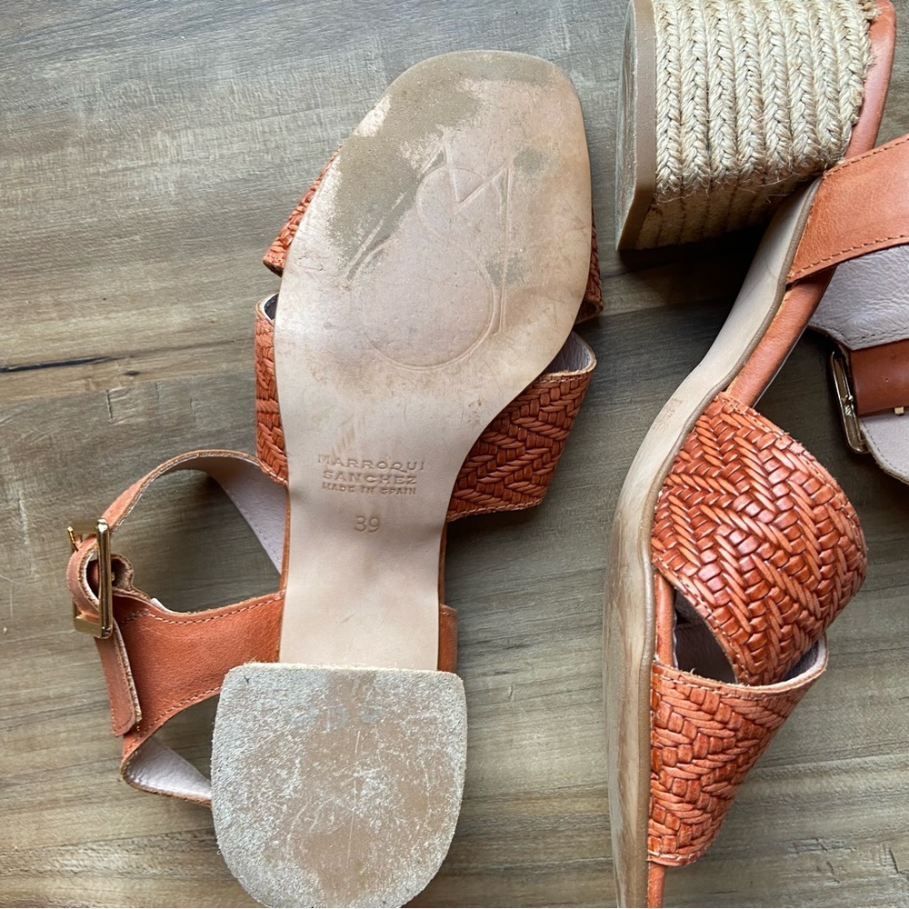 Marroqui Sanchez made in Spain woven leather upper esapadrille sandal - Picture 5 of 5